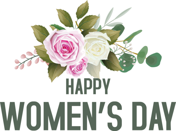 Transparent International Women's Day Flower Design Data for Women's Day for International Womens Day
