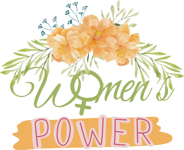 Transparent International Women's Day Floral design Flower Cut flowers for Women Power for International Womens Day