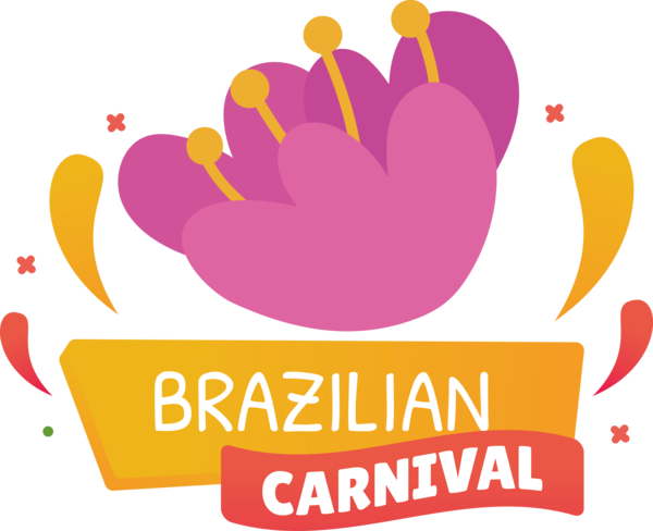 Transparent Brazilian Carnival M-095 Flower Logo for Carnaval for Brazilian Carnival