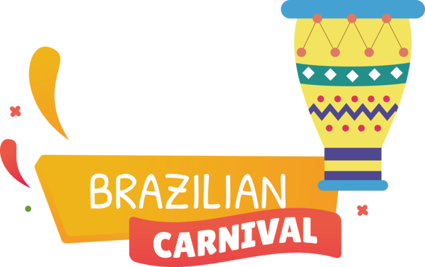 Transparent Brazilian Carnival Logo Balloon Design for Carnaval for Brazilian Carnival