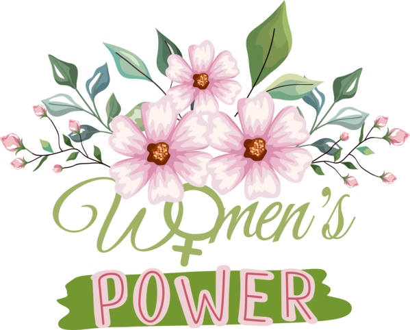 Transparent International Women's Day Floral design Cut flowers Flower for Women Power for International Womens Day