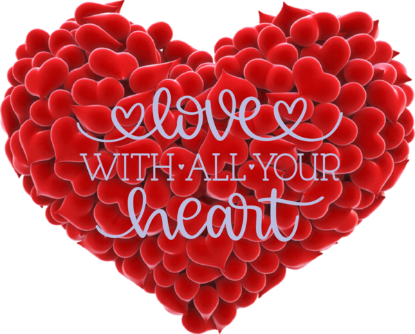 Transparent Valentine's Day Heart M-095 Berry for Valentine Heart for Valentines Day