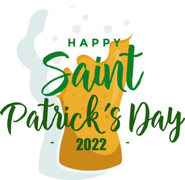 Transparent St. Patrick's Day Logo Design Flower for Saint Patrick for St Patricks Day