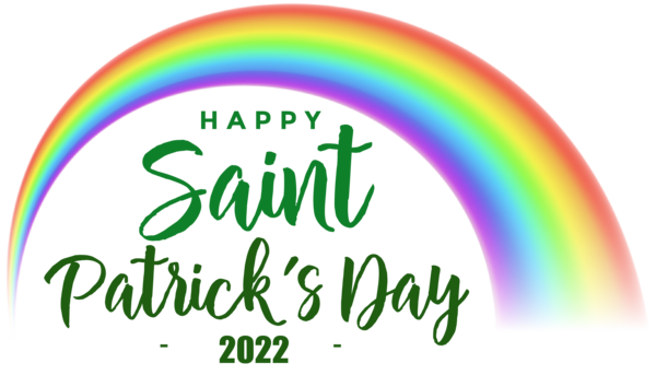Transparent St. Patrick's Day Logo Font Line for Saint Patrick for St Patricks Day