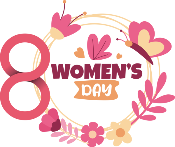 Transparent International Women's Day Design Floral design Digital art for Women's Day for International Womens Day
