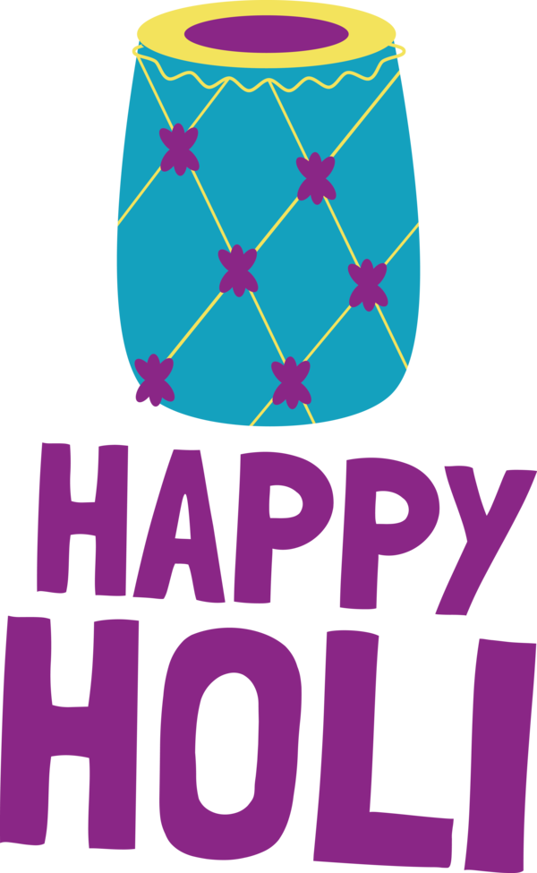 Transparent Holi Design Logo Line for Happy Holi for Holi