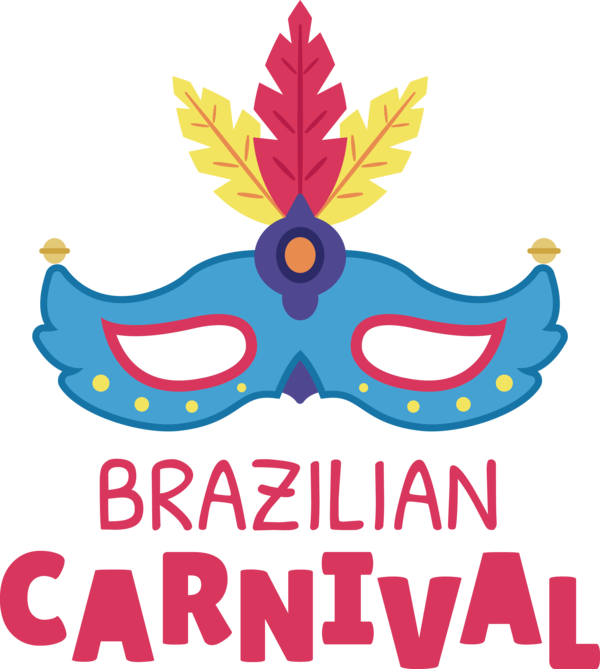 Transparent Brazilian Carnival Logo Design Line for Carnaval do Brasil for Brazilian Carnival