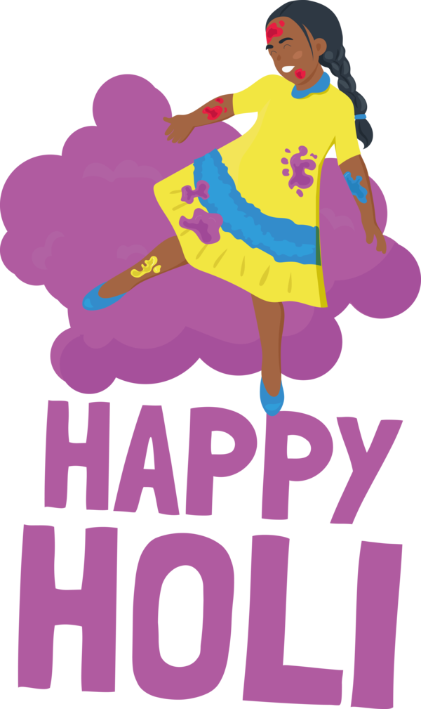 Transparent Holi Cartoon Logo Drawing for Happy Holi for Holi