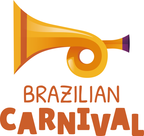 Transparent Brazilian Carnival Mellophone Brass instrument Logo for Carnaval do Brasil for Brazilian Carnival
