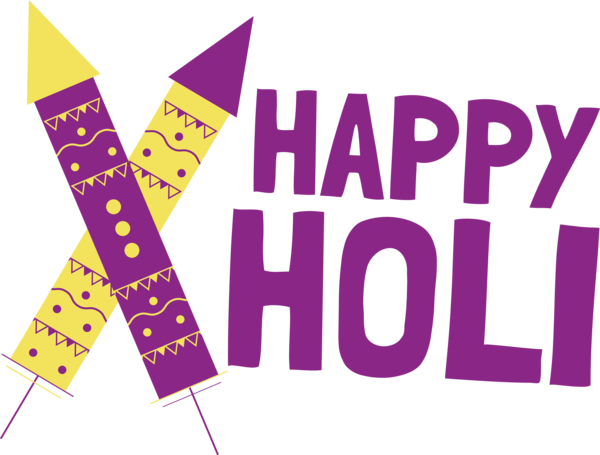 Transparent Holi Design Logo Line for Happy Holi for Holi