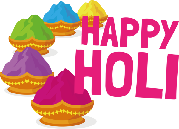 Transparent Holi Text Meter for Happy Holi for Holi