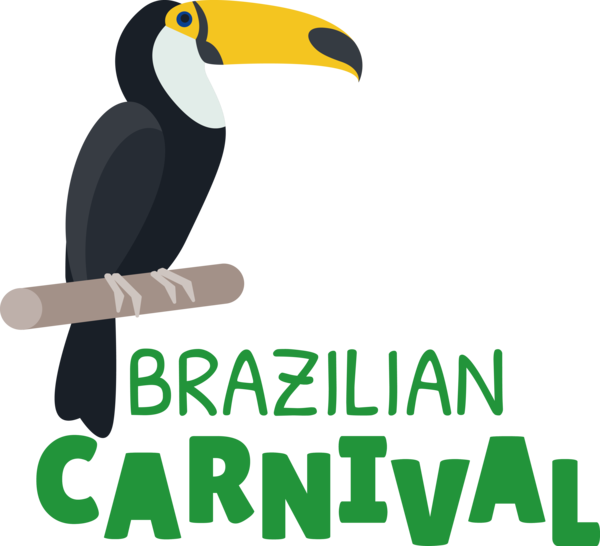 Transparent Brazilian Carnival Birds Piciformes Toco toucan for Carnaval do Brasil for Brazilian Carnival
