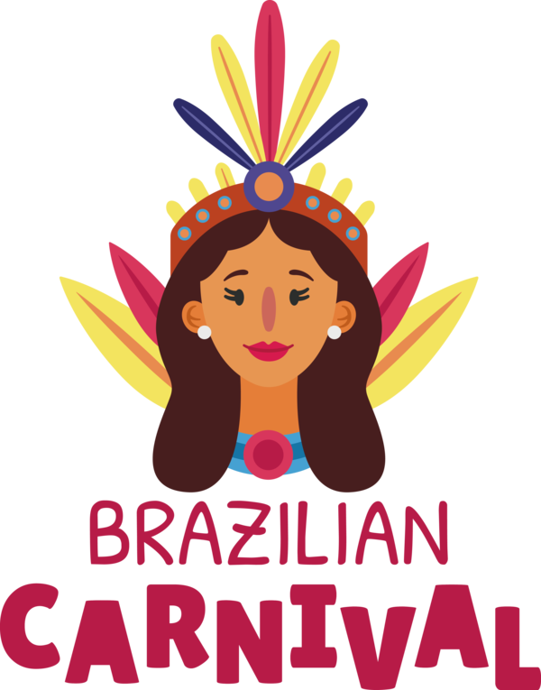 Transparent Brazilian Carnival Carnival Design Logo for Carnaval do Brasil for Brazilian Carnival