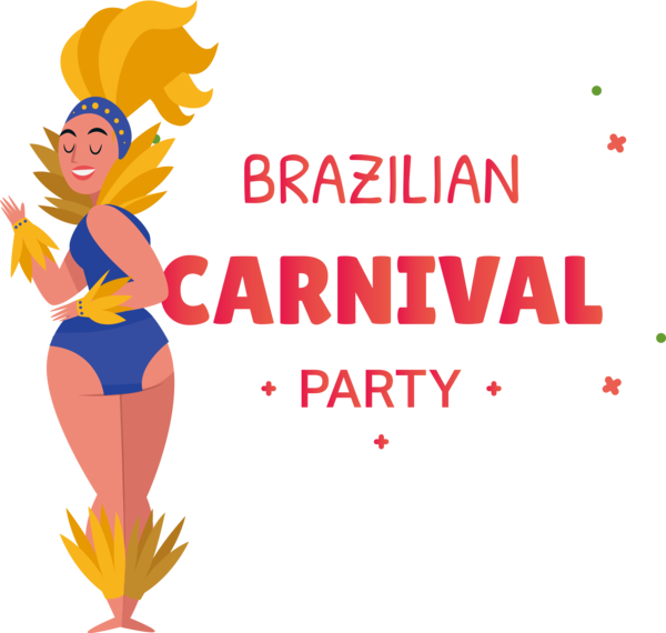 Transparent Brazilian Carnival Flower Human Cartoon for Carnaval do Brasil for Brazilian Carnival