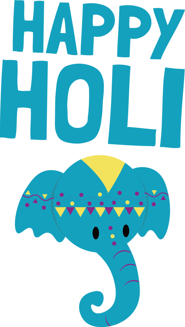 Transparent Holi Human Logo Text for Happy Holi for Holi