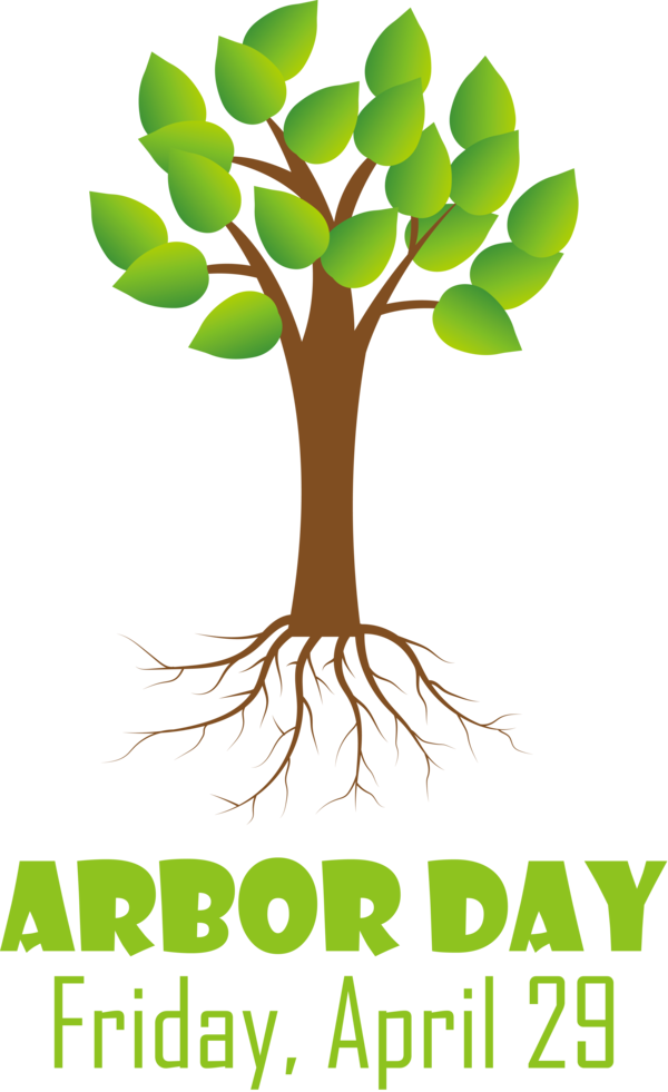 Transparent Arbor Day Tree Leaf Design for Happy Arbor Day for Arbor Day
