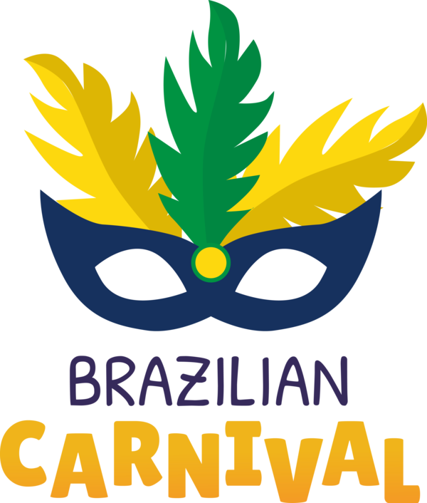 Transparent Brazilian Carnival Leaf Flower Logo for Carnaval do Brasil for Brazilian Carnival