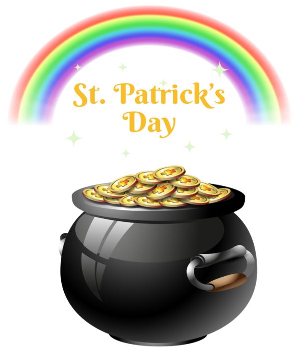 Transparent St. Patrick's Day Cookware and bakeware Kitchen Kitchenware for Pot Of Gold for St Patricks Day