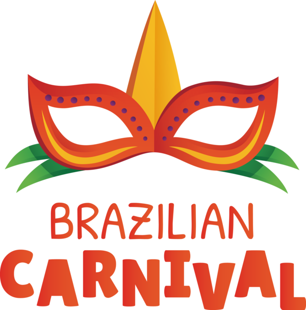 Transparent Brazilian Carnival Leaf Logo Line for Carnaval do Brasil for Brazilian Carnival