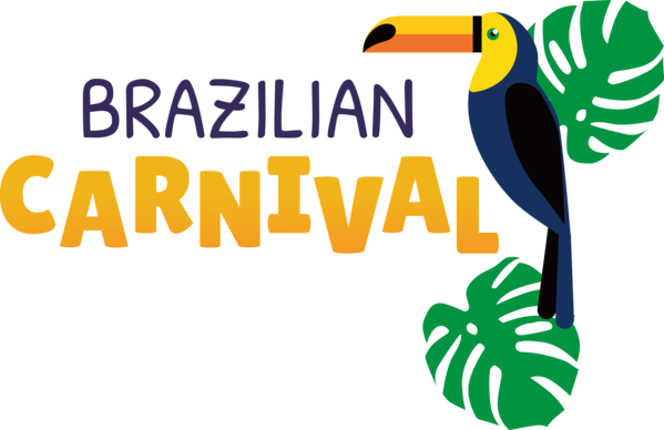 Transparent Brazilian Carnival Logo Birds Design for Carnaval do Brasil for Brazilian Carnival