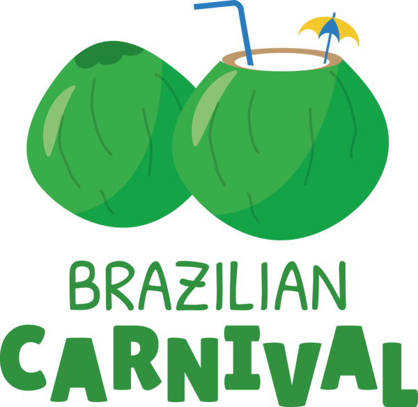 Transparent Brazilian Carnival Leaf Logo Green for Carnaval do Brasil for Brazilian Carnival