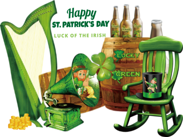 Transparent St. Patrick's Day Design Plant Cartoon for Saint Patrick for St Patricks Day