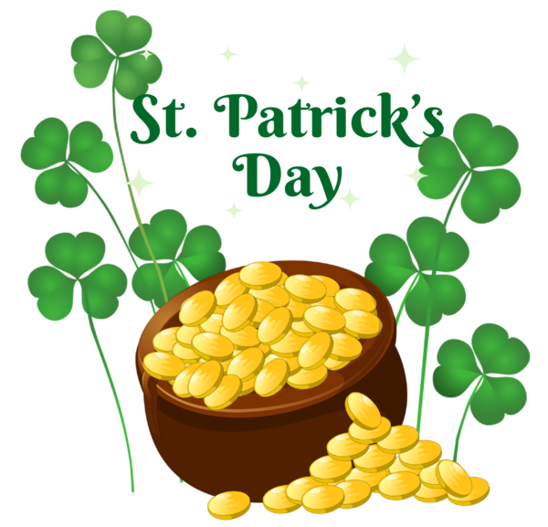 Transparent St. Patrick's Day Shamrock St. Patrick's Day Transparency for Pot Of Gold for St Patricks Day