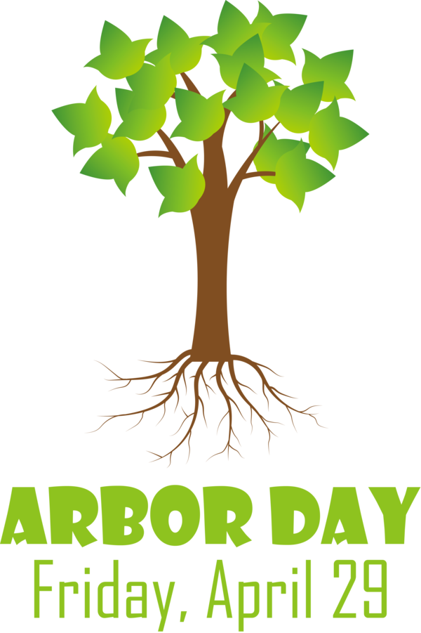 Transparent Arbor Day Tree Root Leaf for Happy Arbor Day for Arbor Day