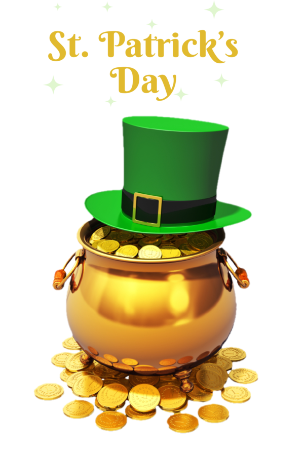 Transparent St. Patrick's Day Gold Leprechaun Gold coin for Pot Of Gold for St Patricks Day