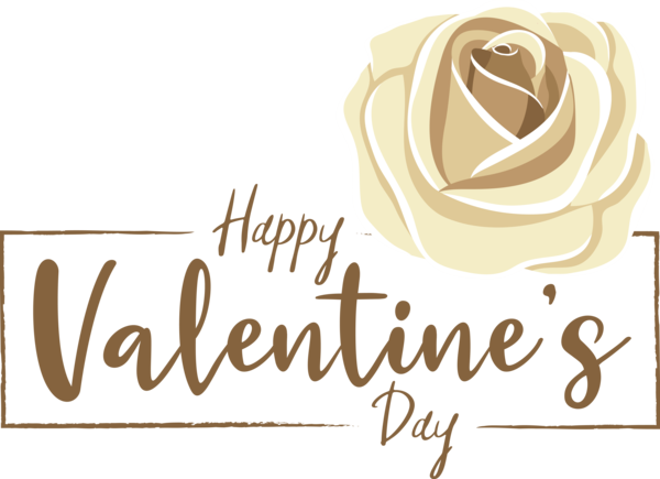 Transparent Valentine's Day Logo Calligraphy Line for Valentines for Valentines Day