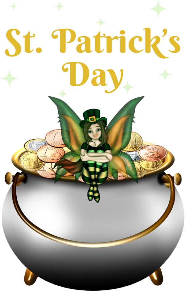 Transparent St. Patrick's Day Cartoon Insects Meter for Pot Of Gold for St Patricks Day