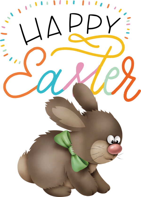 Transparent Easter Hares Easter Bunny Cartoon for Easter Day for Easter