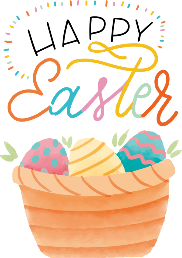 Transparent Easter Baking Line Text for Easter Day for Easter