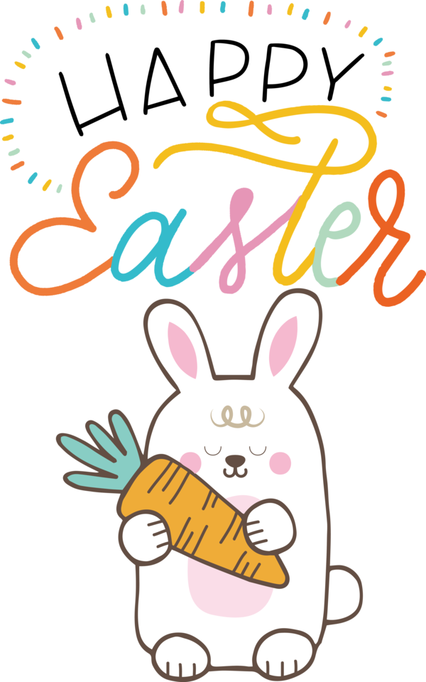 Transparent Easter Hares Easter Bunny Design for Easter Day for Easter