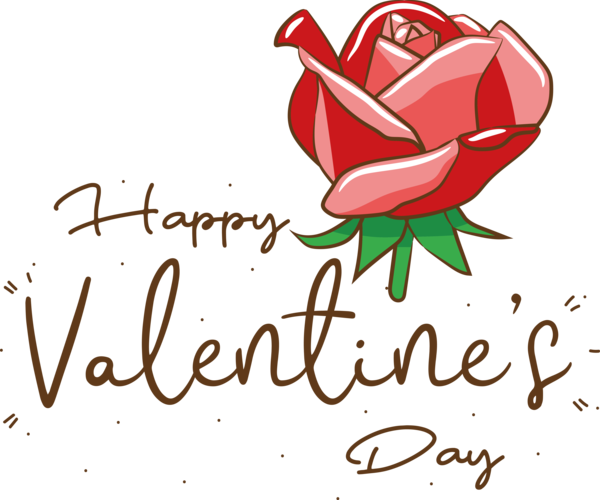 Transparent Valentine's Day Flower Cartoon Logo for Valentines for Valentines Day