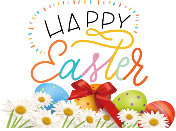 Transparent Easter Floral design Greeting Card Design for Easter Day for Easter