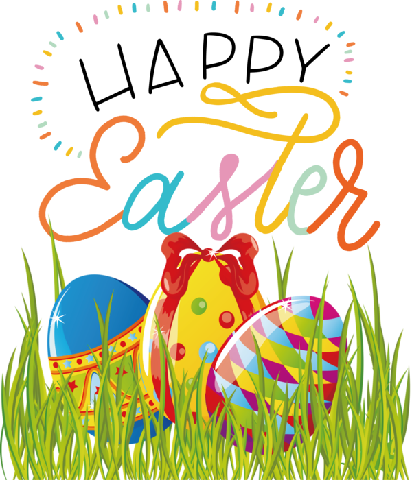 Transparent Easter Design Easter egg Easter Eggs in Grass for Easter Day for Easter