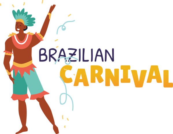 Transparent Brazilian Carnival Logo Cartoon Joint for Carnaval do Brasil for Brazilian Carnival
