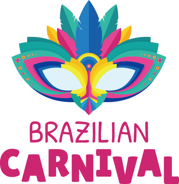 Transparent Brazilian Carnival Logo Leaf Design for Carnaval do Brasil for Brazilian Carnival