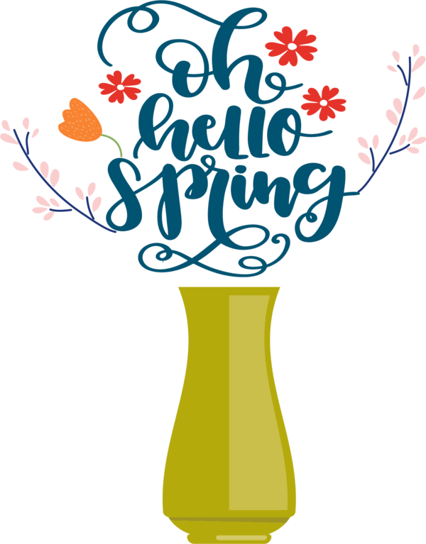 Transparent Easter Digital art Wine & Paint Design for Hello Spring for Easter