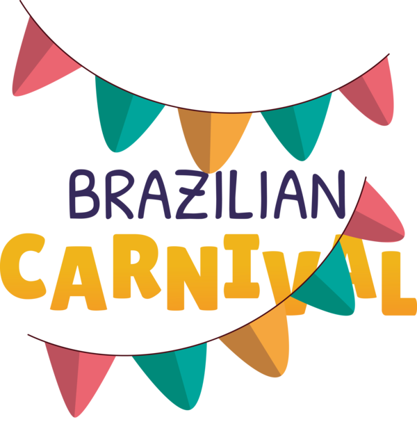 Transparent Brazilian Carnival Design Logo Line for Carnaval do Brasil for Brazilian Carnival