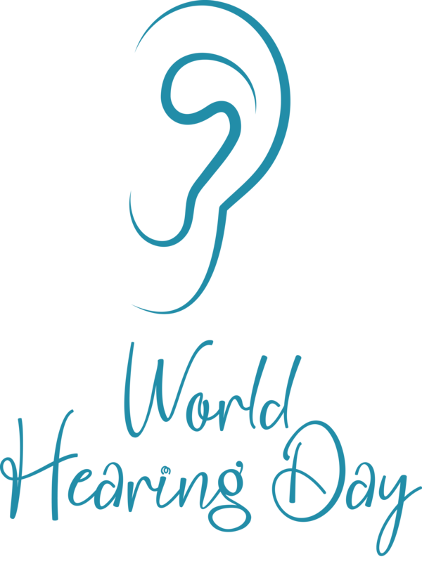 Transparent Hearing Day Line art Logo Line for World Hearing Day for Hearing Day