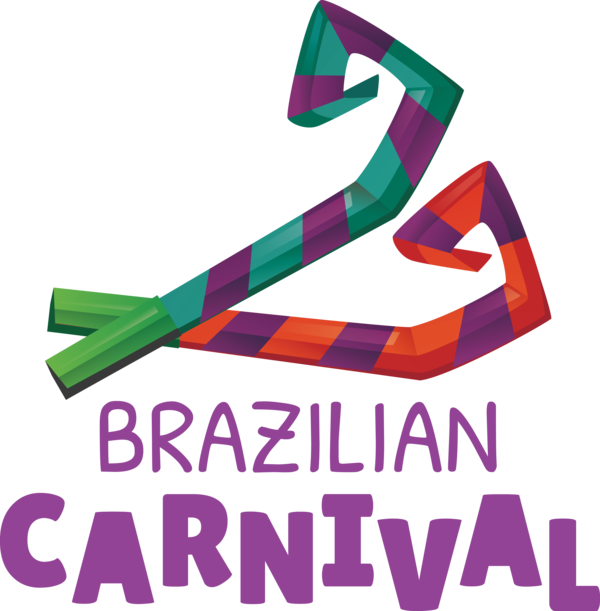 Transparent Brazilian Carnival Logo Line Meter for Carnaval do Brasil for Brazilian Carnival