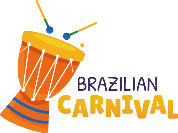 Transparent Brazilian Carnival Design Logo Line for Carnaval do Brasil for Brazilian Carnival