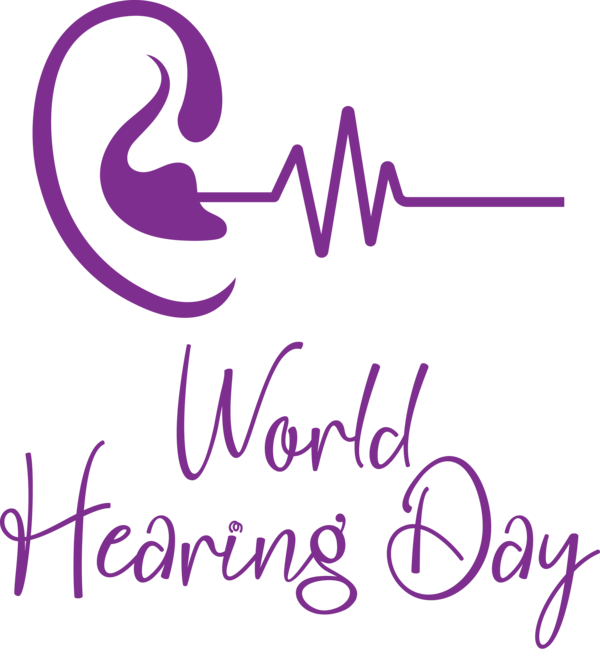 Transparent Hearing Day Logo Design Line for World Hearing Day for Hearing Day