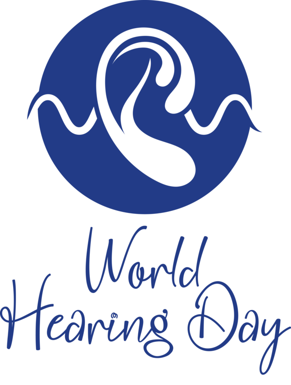 Transparent Hearing Day Logo Line Meter for World Hearing Day for Hearing Day