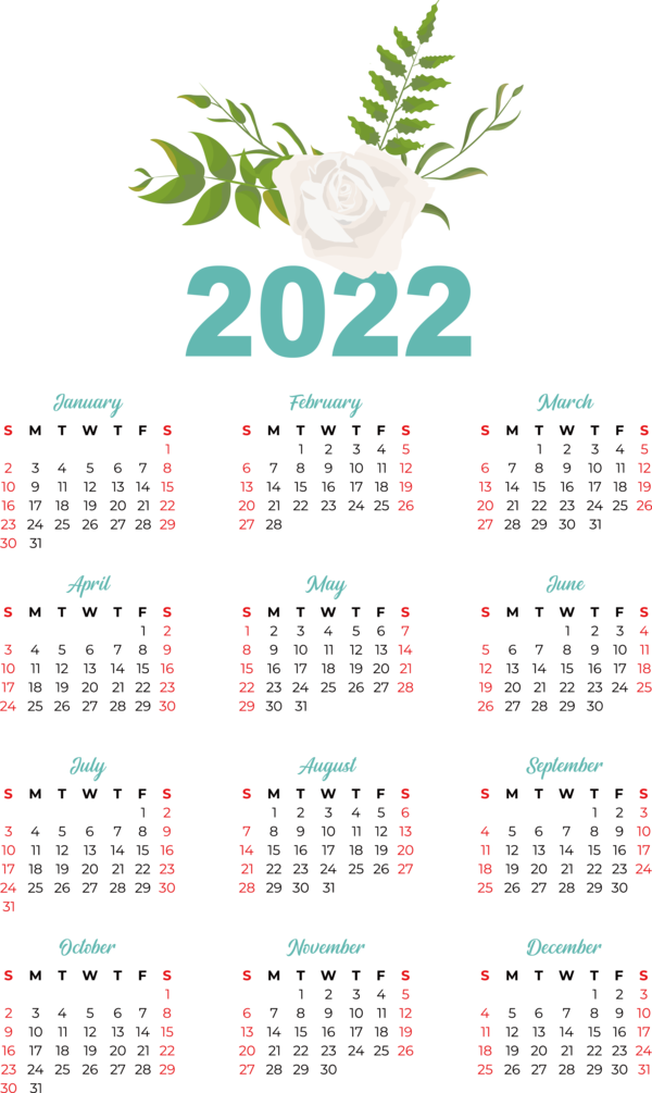 Transparent New Year calendar  Calendar for Printable 2022 Calendar for New Year