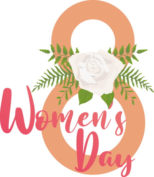 Transparent International Women's Day Floral design Logo Flower for Women's Day for International Womens Day