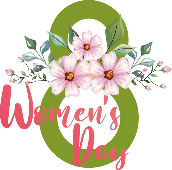 Transparent International Women's Day Wedding Invitation Flower Floral design for Women's Day for International Womens Day