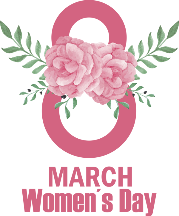 Transparent International Women's Day Peony Floral design Flower for Women's Day for International Womens Day